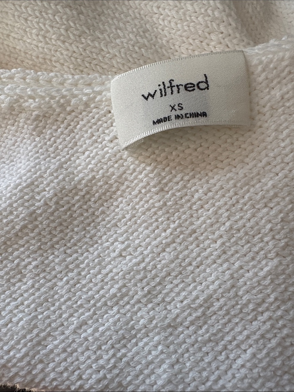 Aritzia Wilfed Cotton Charm Basque Sweater Vest Light Birch White Cream XS - Picture 4 of 4